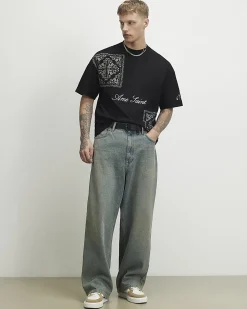 Black Cotton Ame Saint Midweight T-Shirt