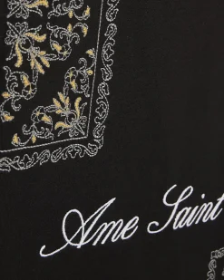 Black Cotton Ame Saint Midweight T-Shirt