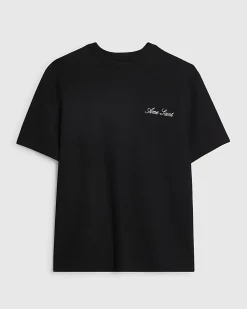 Black Cotton Blend Bandana Back T-Shirt