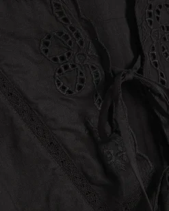Black Cotton Embroidered Waistcoat