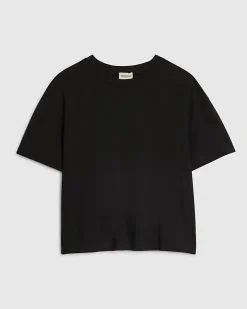 Black Cotton T-Shirt and Trousers Set