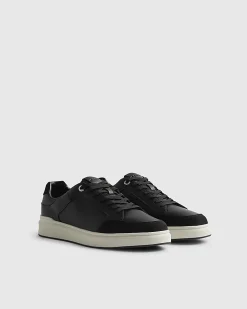 Black Cupsole Lace Up Trainers