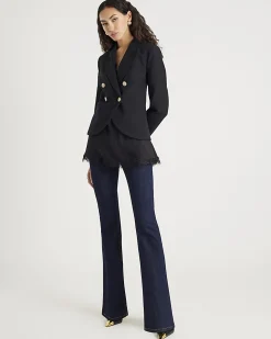 Black Double Breasted Military Blazer