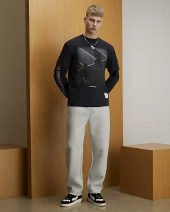 Black Double Layered Long Sleeve T-Shirt