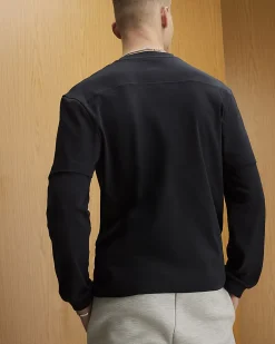 Black Double Layered Long Sleeve T-Shirt