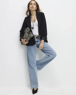 Black Edge To Edge Blazer