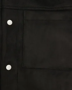 Black Faux Suede Shacket
