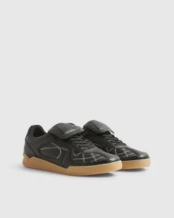 Black Fold Over Tongue Football Trainers