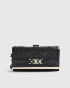 Black Heart Quilted Purse
