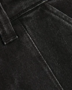 Black High Waisted Tapered Jeans