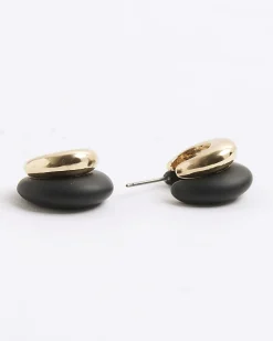 Black Hoop Earrings