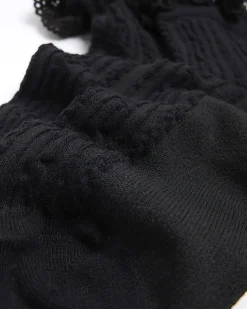 Black Lace Frill Socks