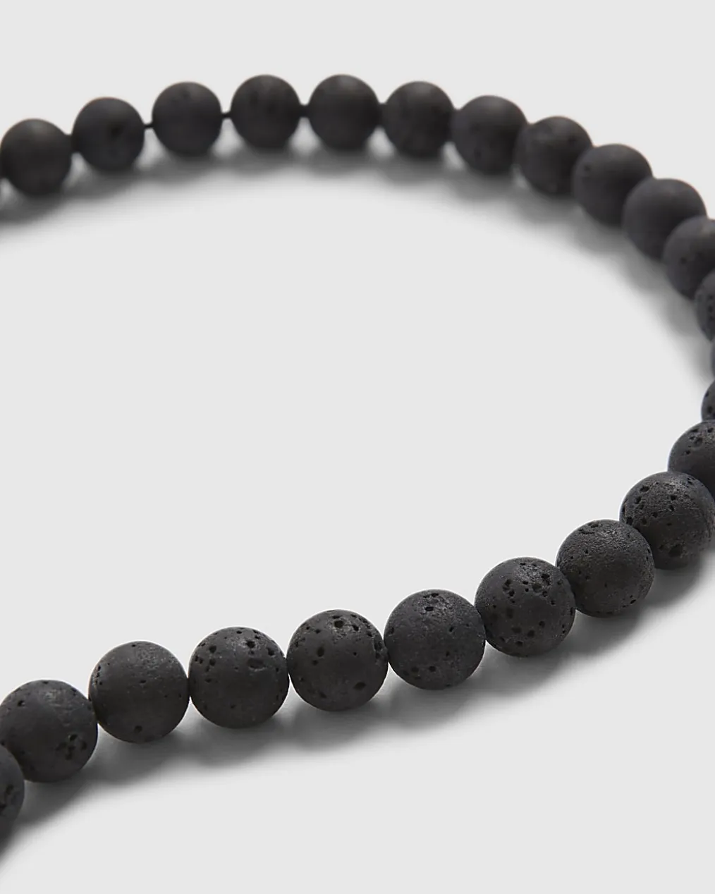 Black Lava Bead Necklace