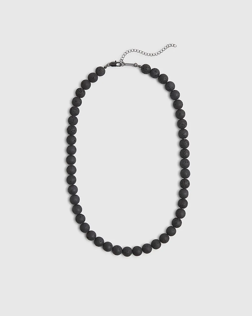 Black Lava Bead Necklace