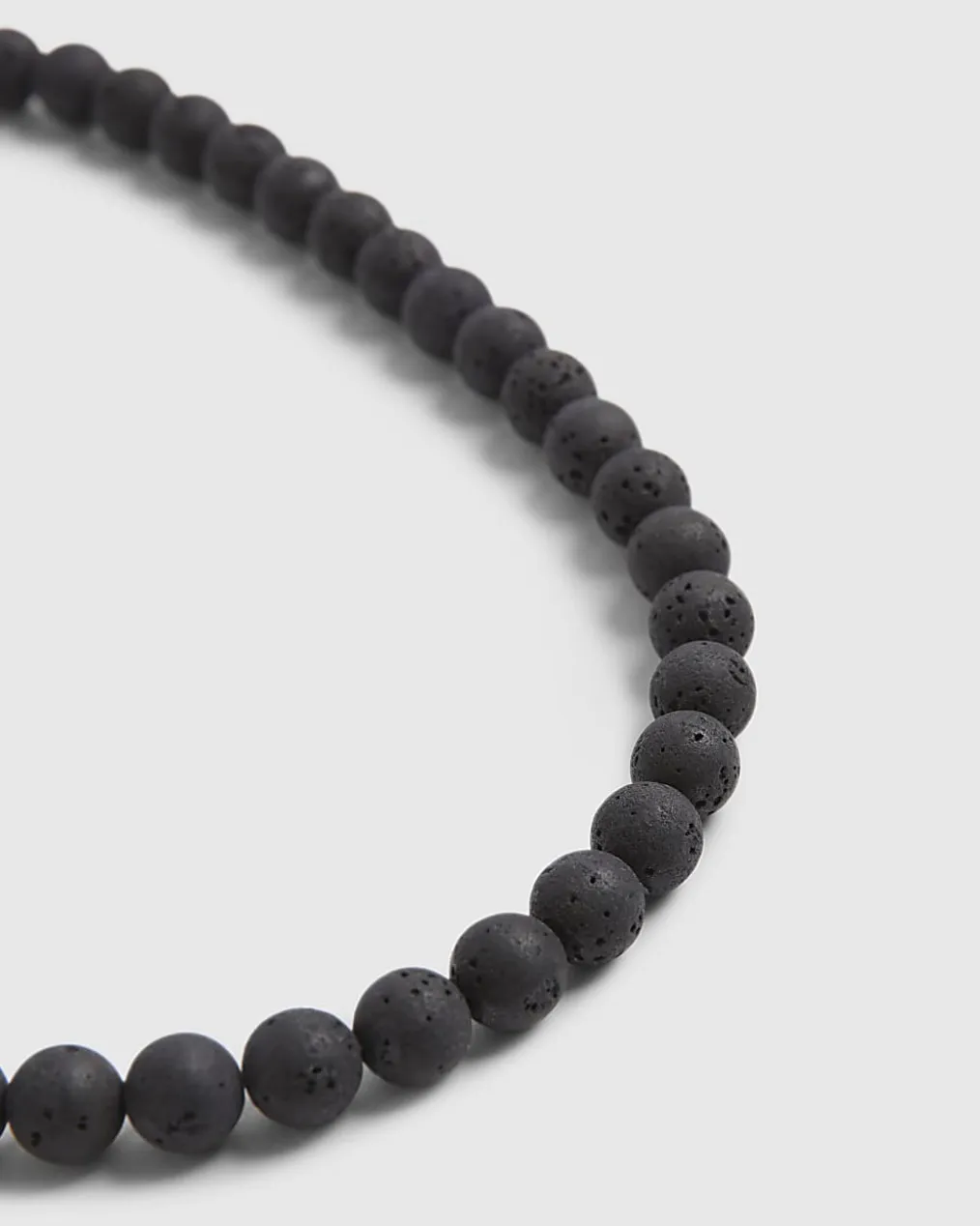 Black Lava Bead Necklace