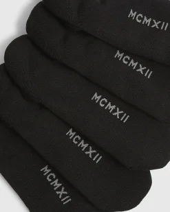 Black Liner Socks Pack Of 5 Socks