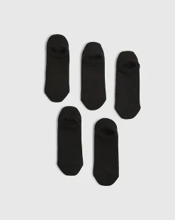 Black Liner Socks Pack Of 5 Socks