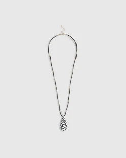 Black Long Shell Pendant Necklace