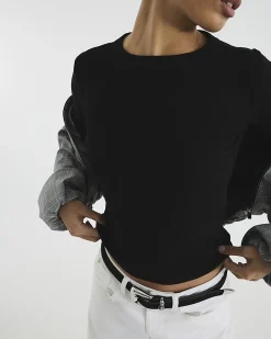 Black Long Sleeve Fitted Baby T-shirt