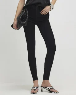 Black Mid Rise Sculpt Skinny Jeans