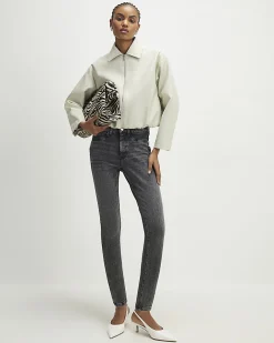 Black Mid Rise Sculpt Skinny Jeans