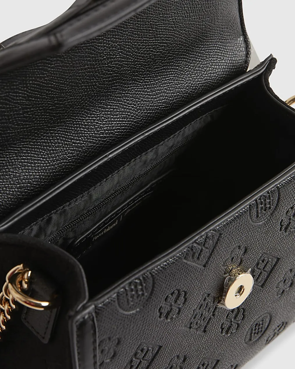Black Mini Embossed Scarf Tote Bag
