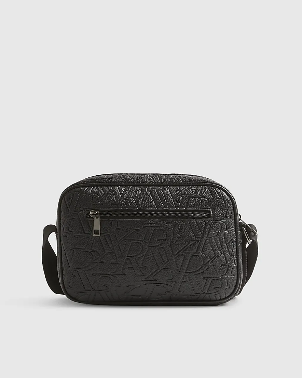 Black Monogram Embossed Cross Body Bag