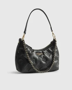 Black Monogram Quilted Shoulder Bag