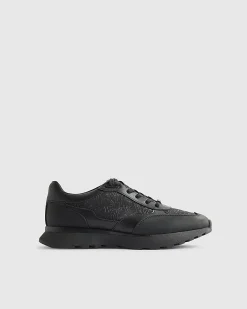Black Monogram Runner Trainers