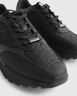 Black Monogram Runner Trainers