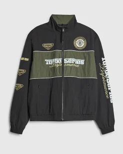 Black Motorcross Funnel Track Jacket