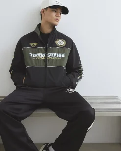 Black Motorcross Funnel Track Jacket