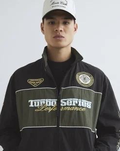 Black Motorcross Funnel Track Jacket