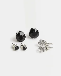 Black Multipack 6 Stud Earrings