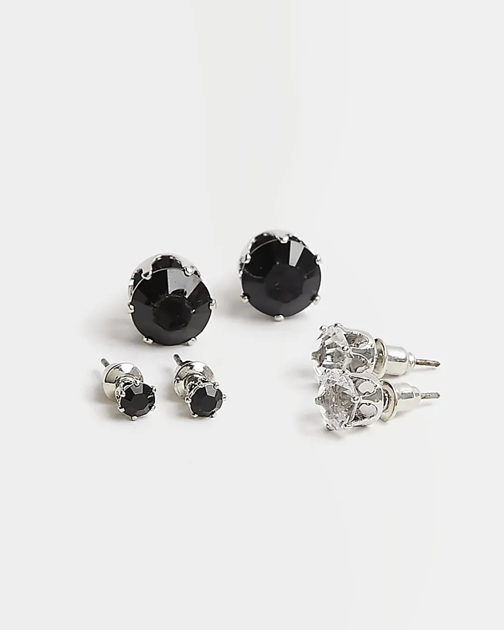 Black Multipack 6 Stud Earrings