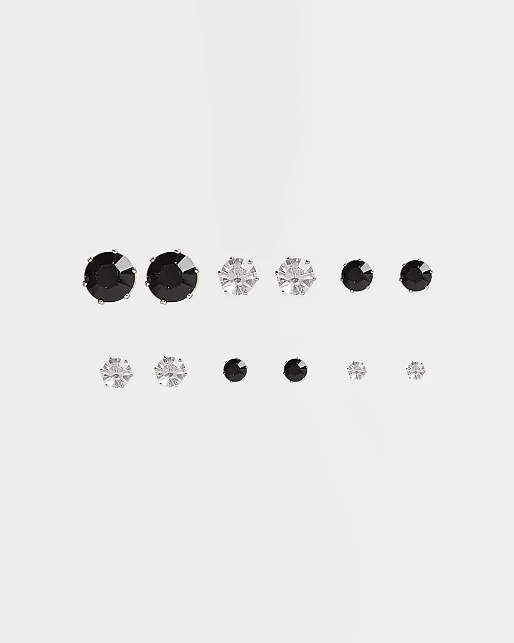 Black Multipack 6 Stud Earrings