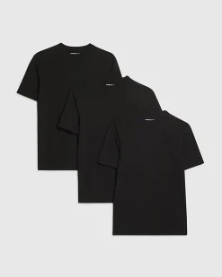 Black Muscle Fit Cotton T-Shirt 3 Pack
