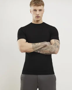 Black Muscle Fit Cotton T-Shirt 3 Pack