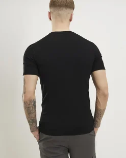 Black Muscle Fit Cotton T-Shirt 3 Pack