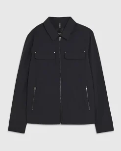 Black Muscle Fit Shacket