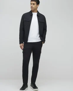 Black Muscle Fit Shacket