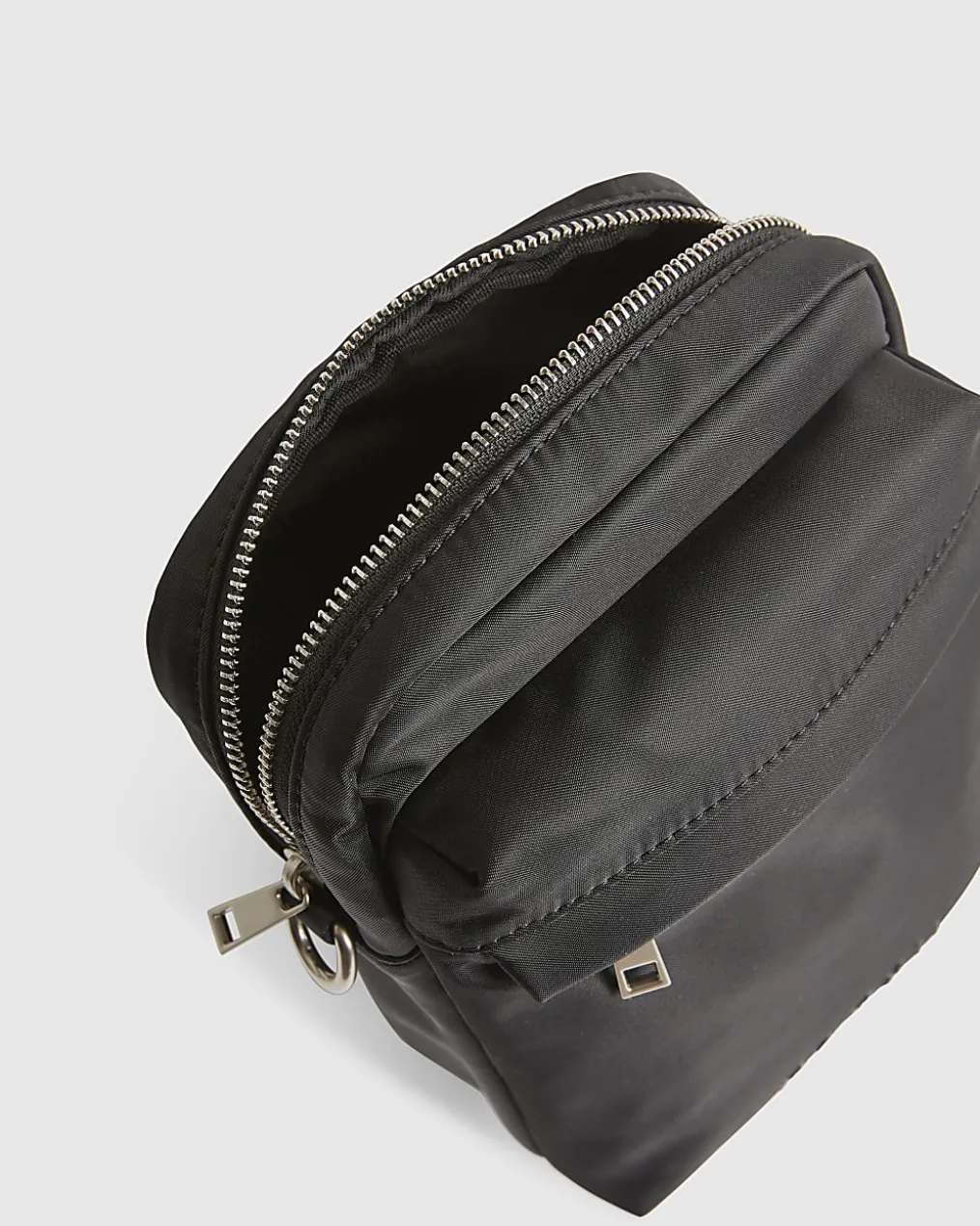 Black Nylon Cross Body Bag
