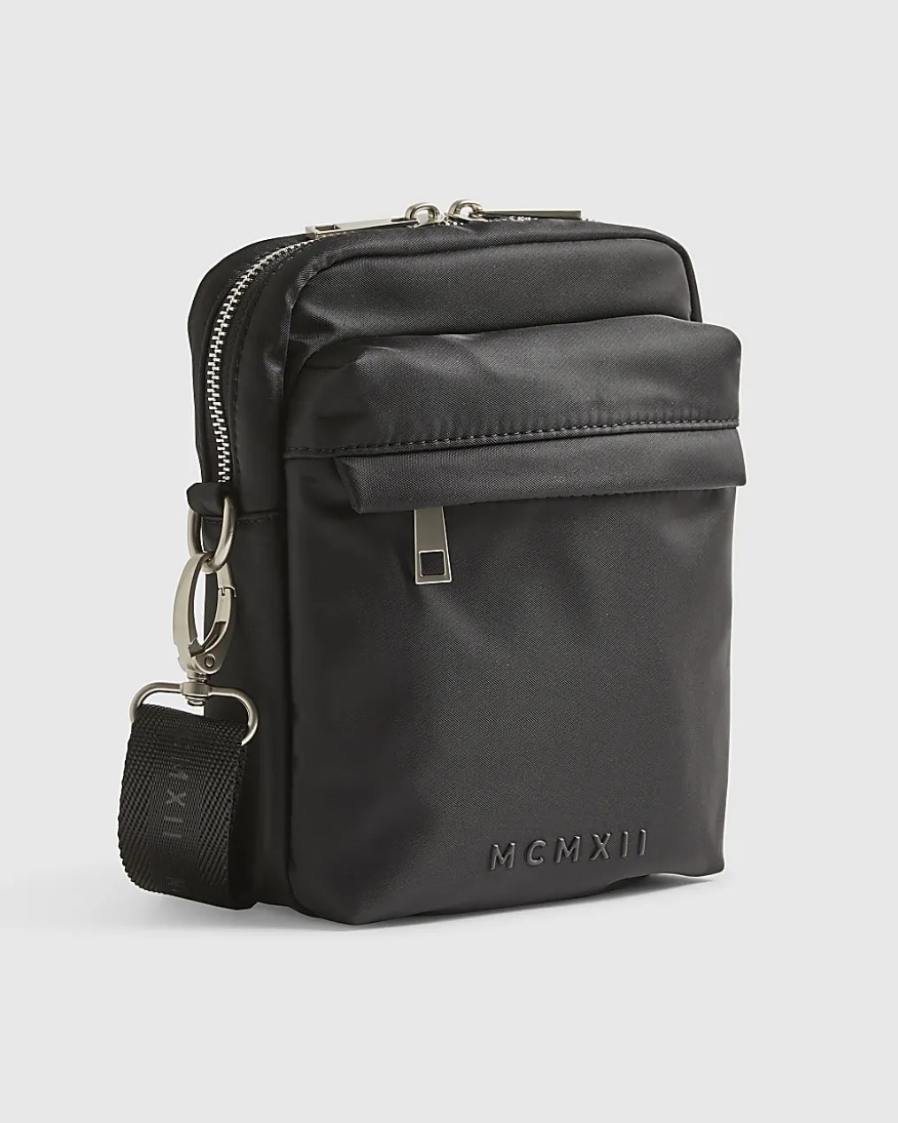 Black Nylon Cross Body Bag
