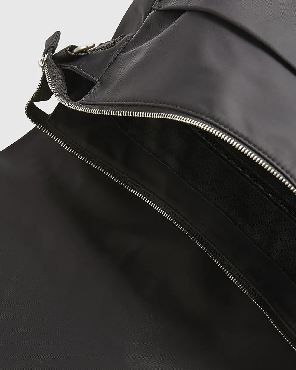 Black Nylon Messenger Bag