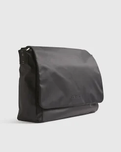 Black Nylon Messenger Bag