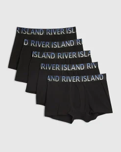 Black Ombre Waistband Pack Of 5 Trunks