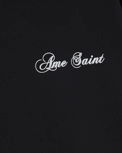 Black Oversized Baroque Back Patch T-Shirt