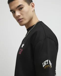 Black Oversized Cotton Boxing T-Shirt