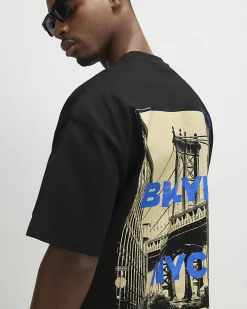 Black Oversized Cotton Brooklyn T-Shirt