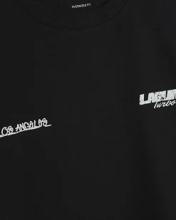 Black Oversized Cotton Laguna Turbo T-Shirt